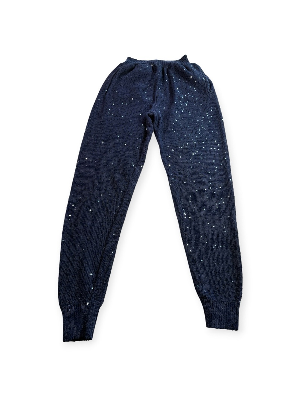 Stella McCartney Navy Sequin Knit Jogger Pants Size 36 / US 0-2 (Italy)